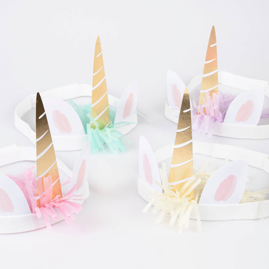 Meadow Unicorns Horn Headbands - Set of 8