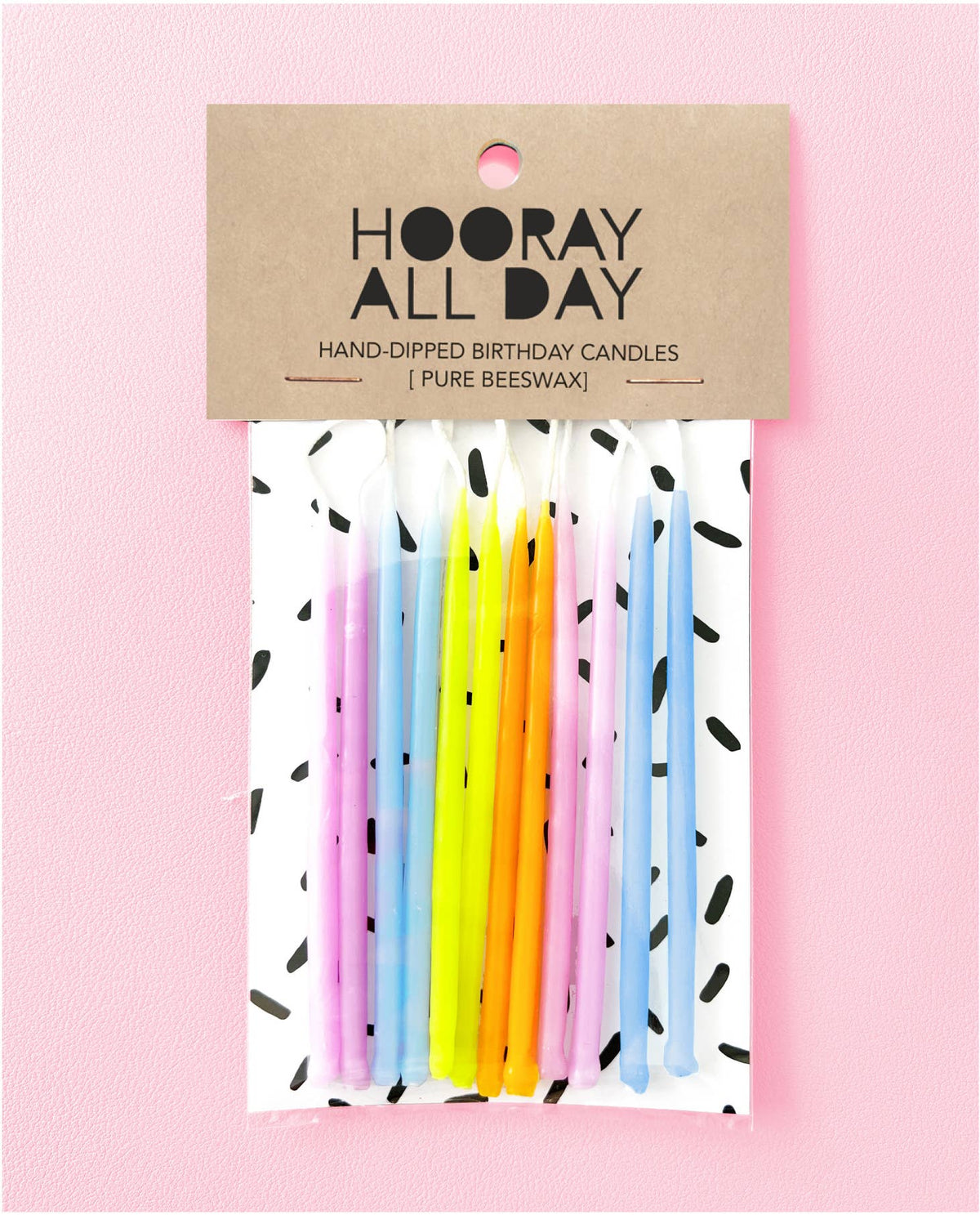 Hand-Dipped Beeswax Birthday Candles: Rainbow Riot