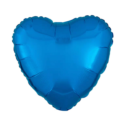 Blue Heart Foil Balloon 19"