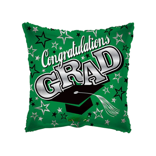 Congratulations Grad Green Foil Balloon 18"