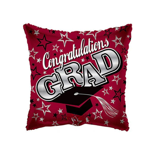 Congratulations Grad Red Foil Balloon 18"