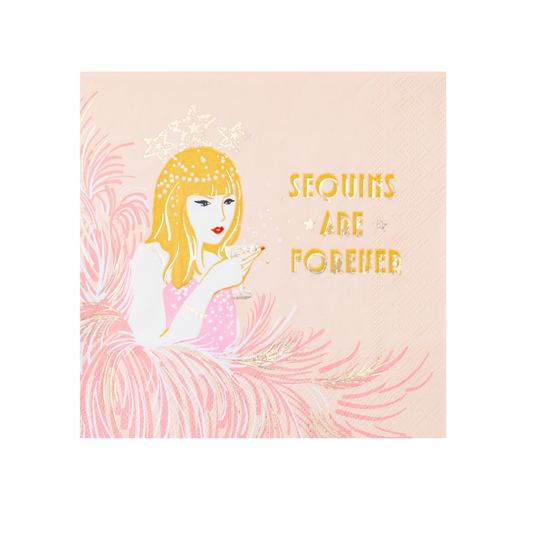 Sequin Showgirl Large Party Napkins – Set of 20