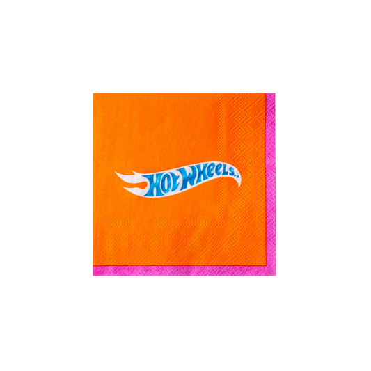 Hot Wheels™ Orange & Pink Cocktail Napkins – Set of 20