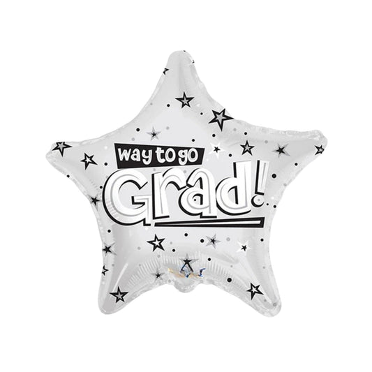 Way To Go Grad Star Foil Balloon 18"