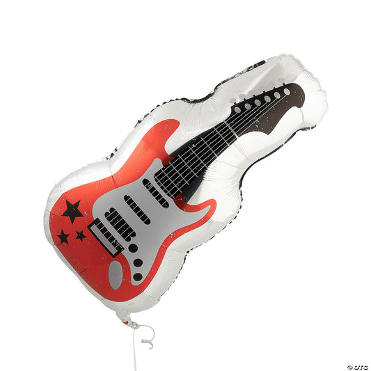 18" Red Guitar Foil Balloon
